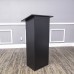 FixtureDisplays® Black MDF Wood Podium Church Pulpit School Lectern Conference Debate Stand 23X12X44